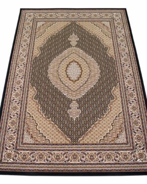Jaipur - 2120 Black Cream - 6.6x9.6